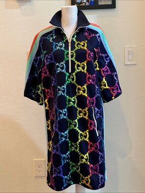 GUCCI | ✨NWOT✨ GG Rainbow Sequin Technical Jersey Mini Dress